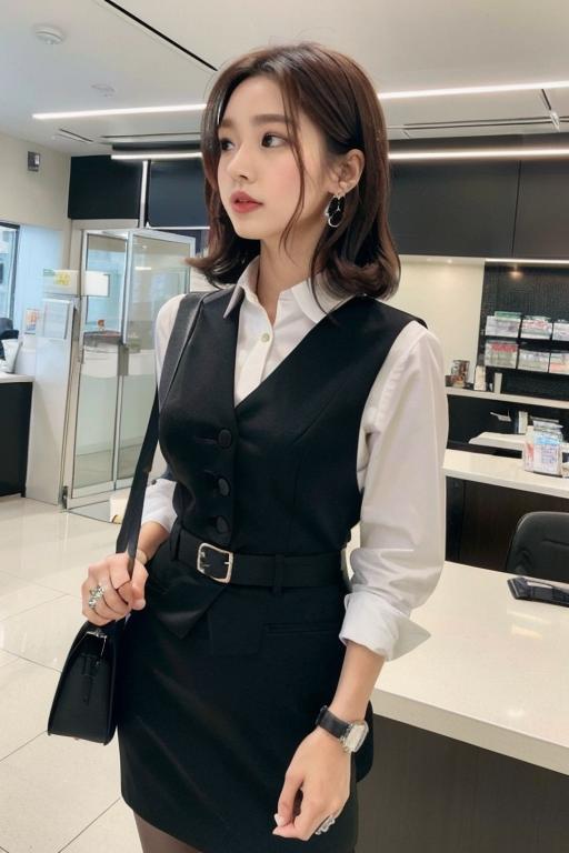 コンビニに来た事務服OL