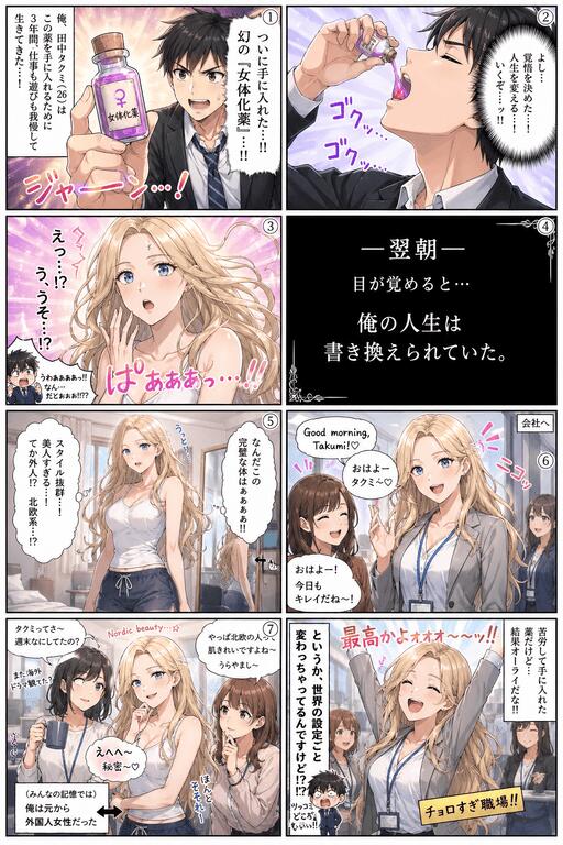 漫画が簡単だった件。大筋だけ指定なのに細かい！　セリフ多いと文字化けするみたい。