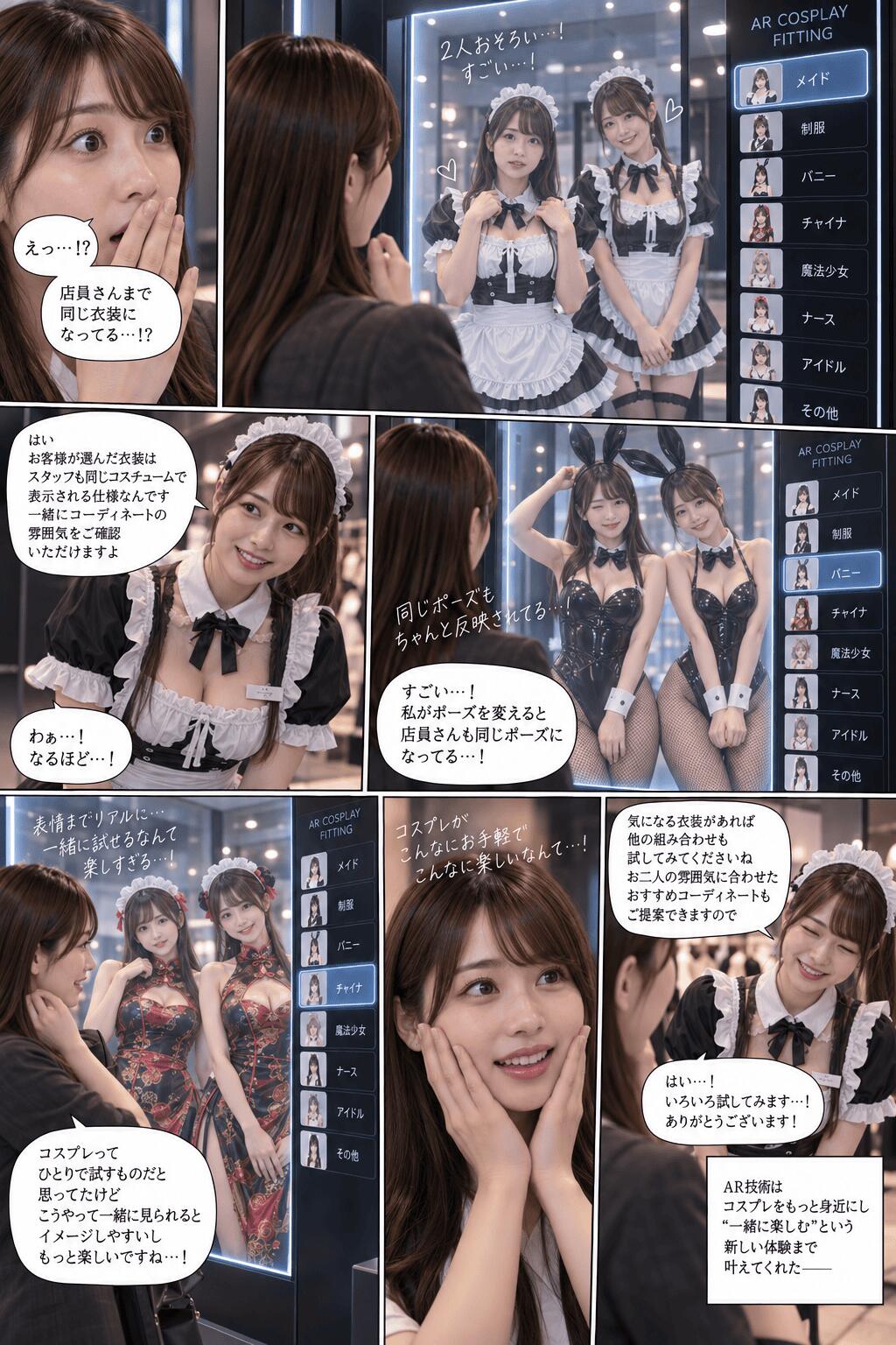 "後ろで映り込んだ店員"も試着してしまうのハズが…。